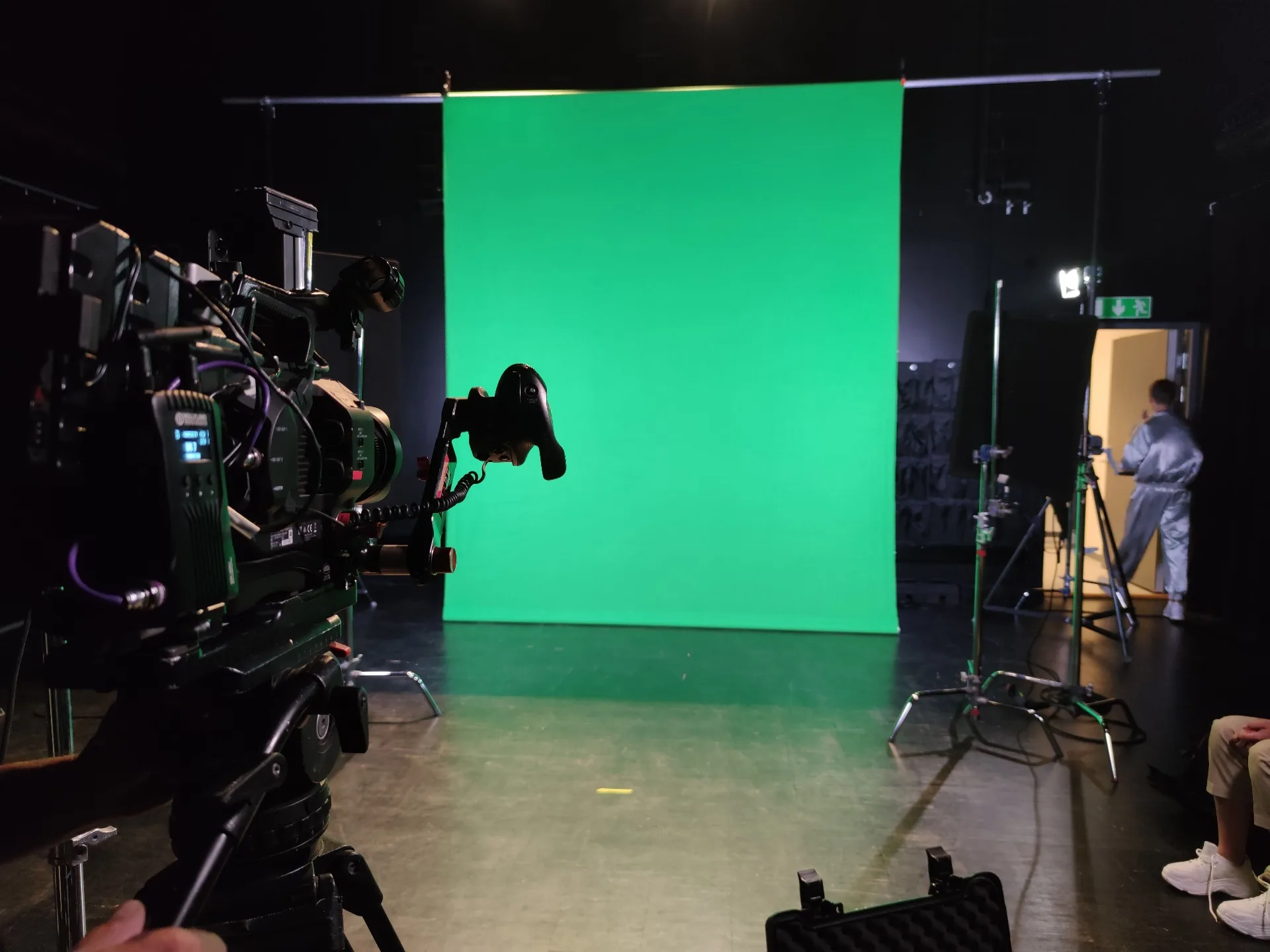 Greenscreen-inspelning i studio